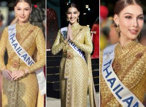 เจาะลุค ชุดไทยศิวาลัย หมูเเฮม ใส่ขึ้นประกวดเวที Cosmo 2025